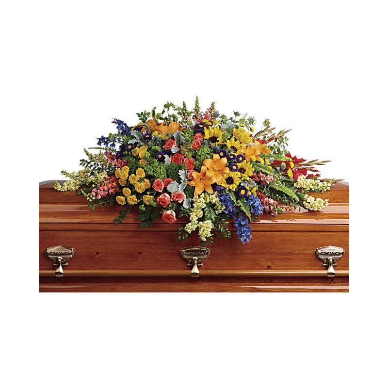Colorful Reflections Casket Spray