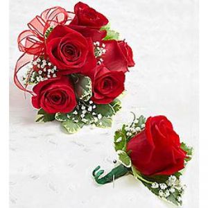 Red Rose Corsage & Boutonniere