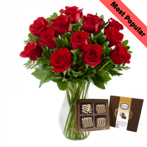 Classic Valentine's Dozen With Chocolates