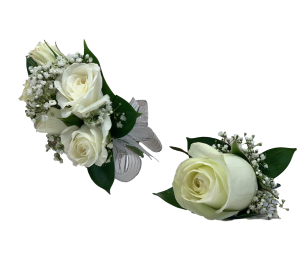 White Rose Corsage & Boutonniere