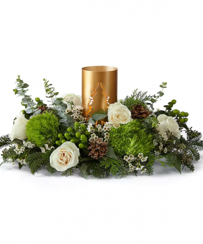 EVENING EVERGREEN CENTERPIECE