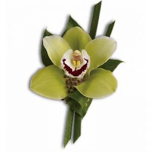 Green Orchid Boutonniere