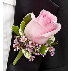 Pink Boutonniere