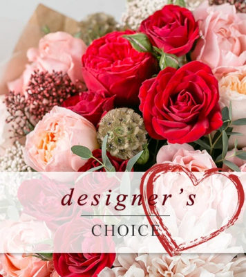 Valentine's Day Designer's Vase Arrangement