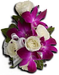 Fancy Orchids and Roses Corsage