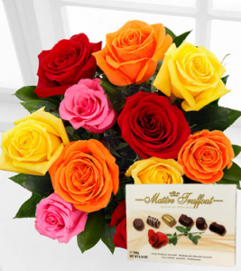 VALENTINE'S DAY MIXED ROSES & CHOCOLATES