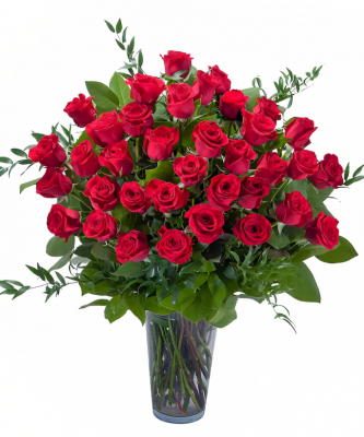 Fifty Red Roses Arranged