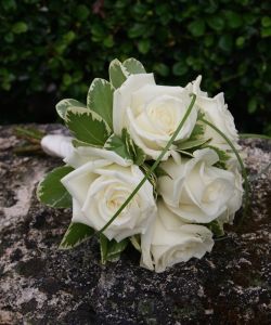 White Roses Prom Bouquet