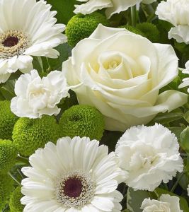 ELEGANT WHITE & GREEN BOUQUET