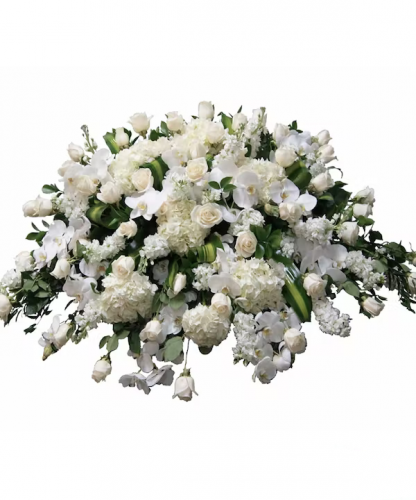 LOVING WHITE CASKET SPRAY