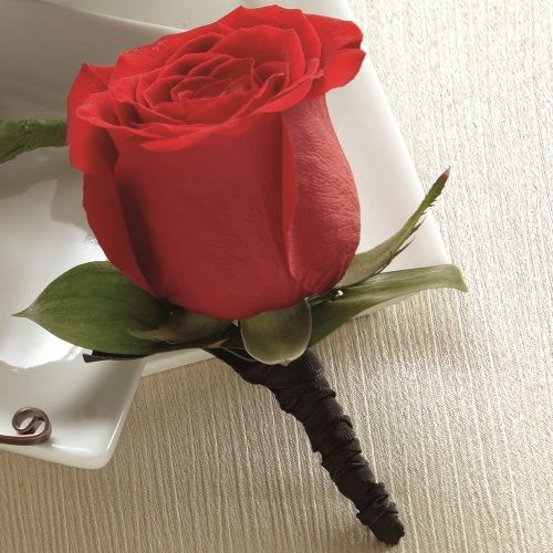 Red Rose Boutonniere